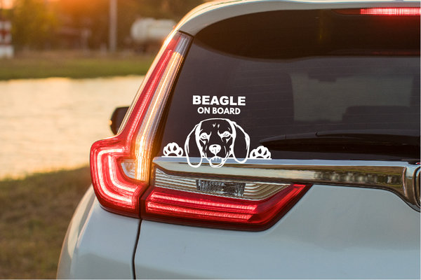 Aufkleber "Beagle on Board"